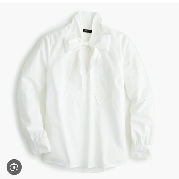 J. Crew Tops - J.Crew 100% Cotton Tie Neck Top